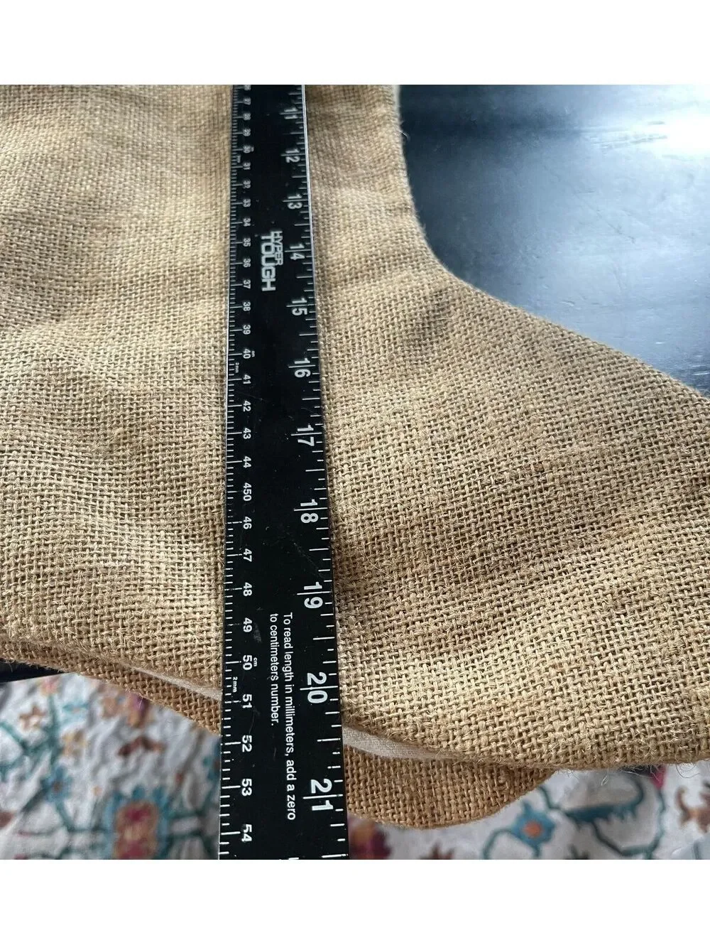 Set of 5 Decorative Burlap Christmas Stockings with Unique Accents